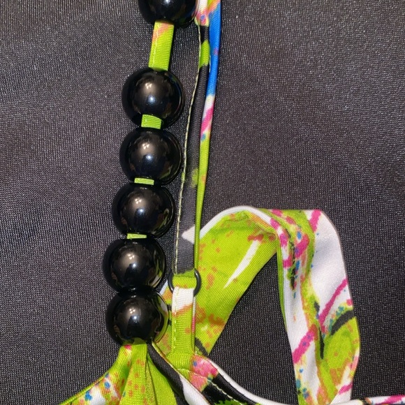 Maxi dress size large multicolor beat it spaghetti straps, tie it the waist - Picture 7 of 7